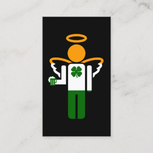 Cartão De Visita anjo de cerveja irlandês