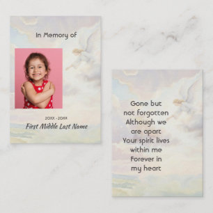 Cartão De Visita Anjo Lembrança Memorial Estendendo