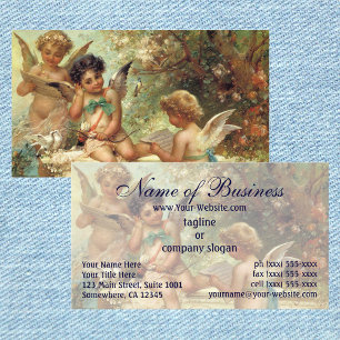 Cartão De Visita Anjos da música do Victorian por Hans Zatzka