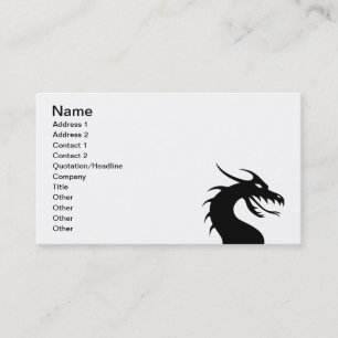 Cartão De Visita Ano do dragão - cabeça do dragão
