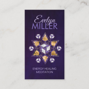 Cartão De Visita Antahkarana em Ornamento Geométrico Sagrado