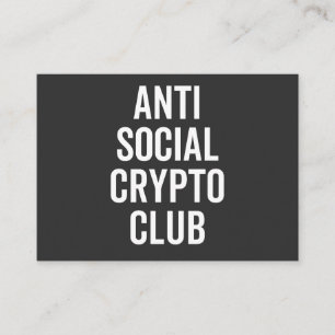 Cartão De Visita Anti Social Crypto Club