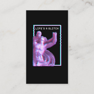 Cartão De Visita Antiga Estátua grega estética Vaporwave reluzent