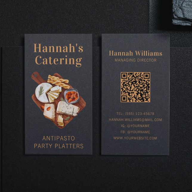 Cartão De Visita Antipasto De Aquarela Russo Pecado Catering (Criador carregado)