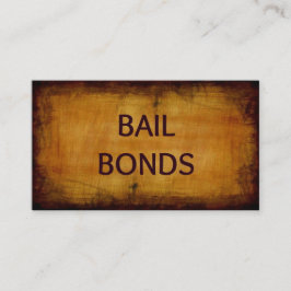 Cartão de visita Antiquado de Bail Bonds
