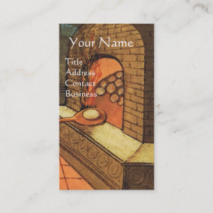 CARTÃO DE VISITA ANTIQUE OVEN BAKER, COMPRO DE PÃO DE BAKERY