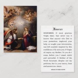 Cartão De Visita Anunciação Católica Virgem Maria Régua por Memória