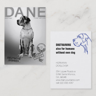 Cartão de Visita ao Estilo Revista Great Dane