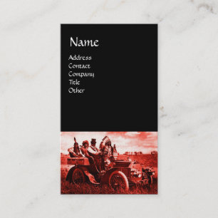 CARTÃO DE VISITA APACHES E GERONIMO CONDUZINDO UM CARRO A MOTOR