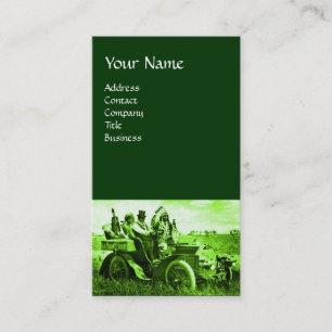 CARTÃO DE VISITA APACHES E GERONIMO CONDUZINDO UM CARRO A MOTOR