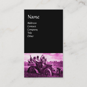 CARTÃO DE VISITA APACHES E GERONIMO CONDUZINDO UM CARRO A MOTOR