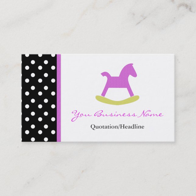 Cartão de visita aparado bolinhas (Frente)