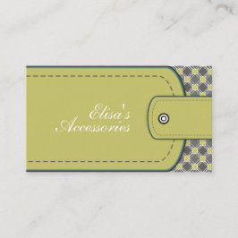 Cartão De Visita aparência e padrão de couro verde-oliva