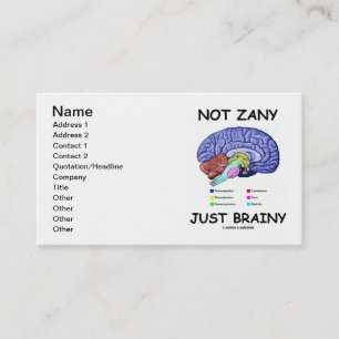 Cartão De Visita Apenas Brainy nao doido (humor da anatomia do