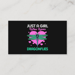 Cartão De Visita Apenas Uma Menina Que Ama Dragonflies