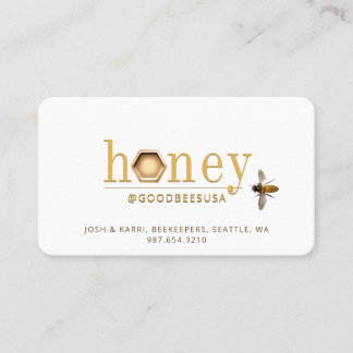 Cartão De Visita Apiário de Abelhas da Rainha de Abelhas do Hexágon