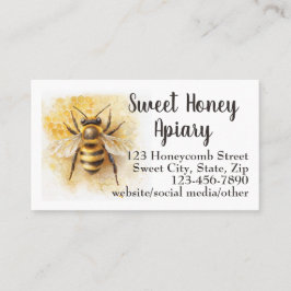 Cartão De Visita Apiário de Mel de Abelha