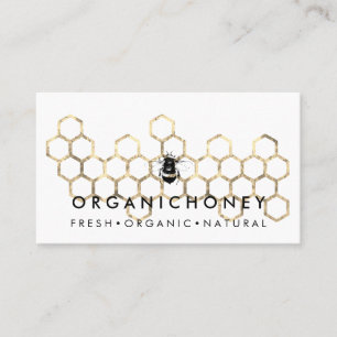 Cartão De Visita Apiarista Bumble Bee Honeycomb