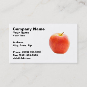 Cartão De Visita Apple vermelho