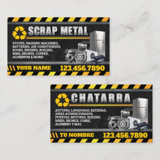 Cartão De Visita Appliance & Scrap Metal Bilingual Business Card