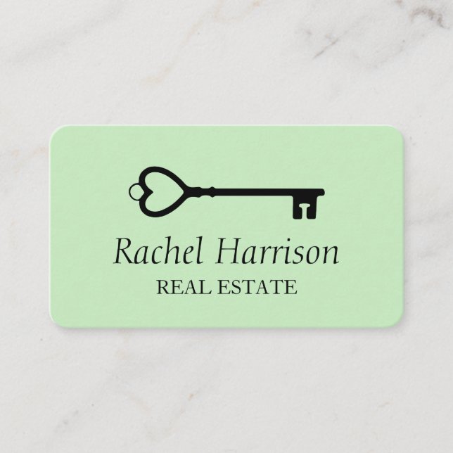 Cartão De Visita Apreciação do Visual Studio Key Real Estate Interi (Frente)