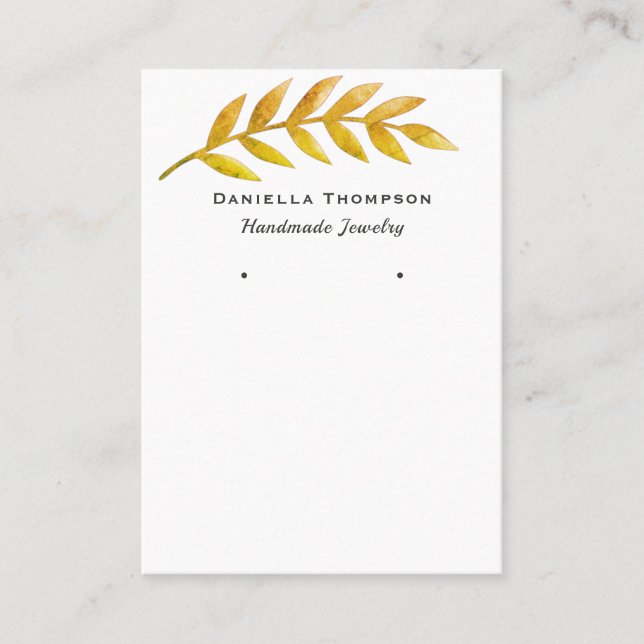 Cartão De Visita Apresentação Chic Boutique Jewelry Earring (Frente)