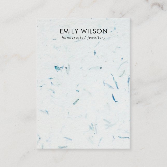 CARTÃO DE VISITA APRESENTAÇÃO DE OUTROS ESTUDOS DE PAPEL PETAL AQUA (Frente)