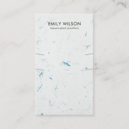 CARTÃO DE VISITA APRESENTAÇÃO LONGA DO NECKLACE DO PAPEL PETAL AQUA