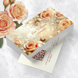 Cartão De Visita Apricot Rosa Luxury