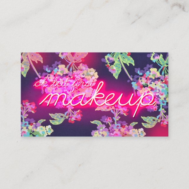 Cartão De Visita Aprovação de néon do fulgor 311 mas primeira (Frente)