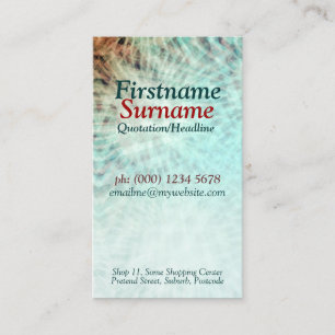 Cartão De Visita Aqua Earth Abstrato