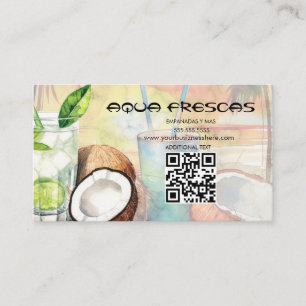 Cartão De Visita Aqua Frescas Batidas Shakes Food Trucks