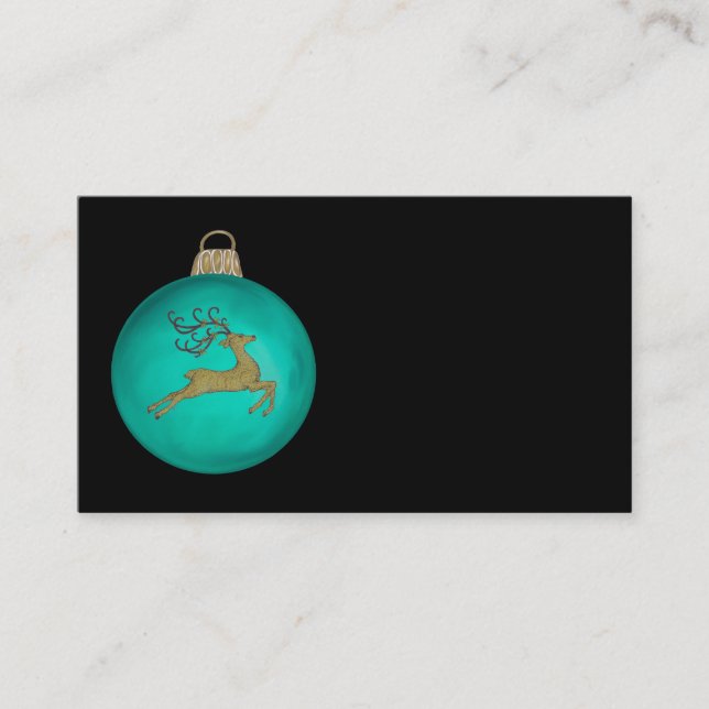 CARTÃO DE VISITA AQUAMARINE CHRISTMAS BUBBLE (Frente)