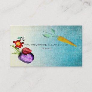 Cartão De Visita Aquarela de Legumes