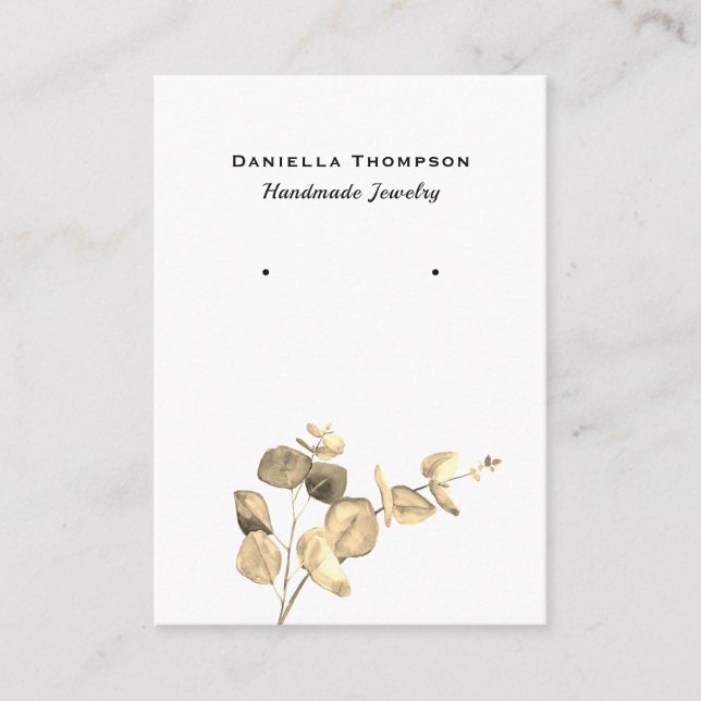 Cartão De Visita Aquarela Deixa Exibição de Bordo Boutique (Frente)