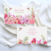 Aquarela Flores de Pássaros