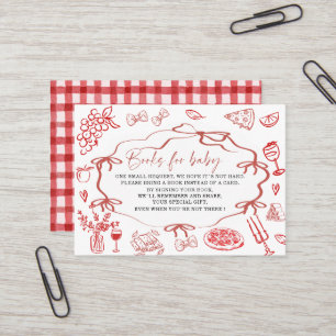 Cartão De Visita Aquarela Macarrão Vermelho Entrega Especial baby s