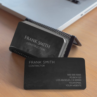 Cartão De Visita Aquarela Ombre Preto