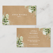 Aquarela Verde Floral Rústico Kraft
