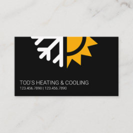 Cartão De Visita Aquecimento e arrefecimento do HVAC, ar condiciona