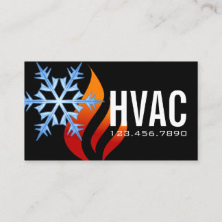 Cartão De Visita Aquecimento e refrigeração, ar condicionado, HVAC