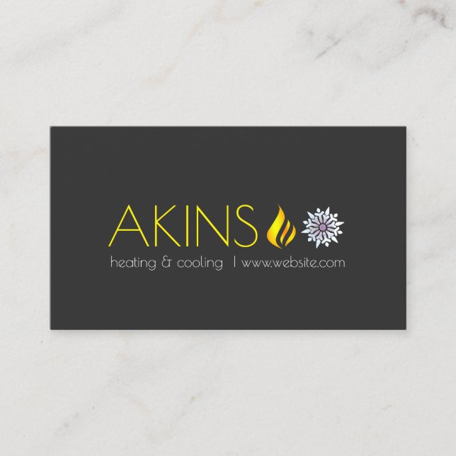 Cartão De Visita Aquecimento e refrigeração, ar condicionado, HVAC (Frente)
