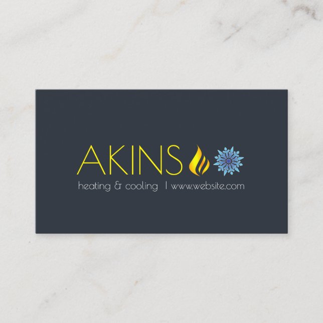 Cartão De Visita Aquecimento e refrigeração, ar condicionado, HVAC (Frente)