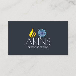 Cartão De Visita Aquecimento e refrigeração, ar condicionado, HVAC