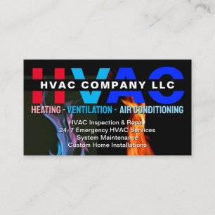 Cartão De Visita Aquecimento e Refrigeração (HVAC) HVAC Personali