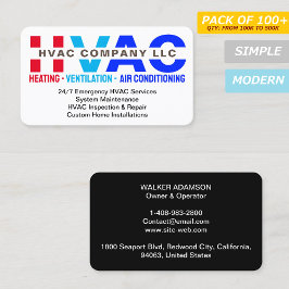 Cartão De Visita Aquecimento, Ventilação e Ar Condicionado - HVAC