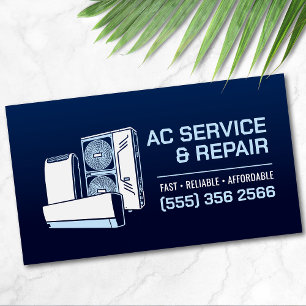 Cartão De Visita Ar Condicionado – Reparo • Serviço • Instalação