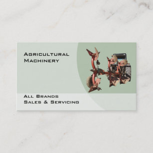 Cartão De Visita Arado do vermelho da maquinaria de fazenda