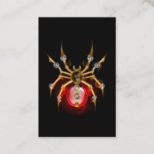 Cartão De Visita Aranha-do-galo em preto