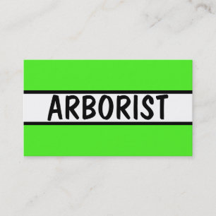 Cartão De Visita Arborist Neon Green